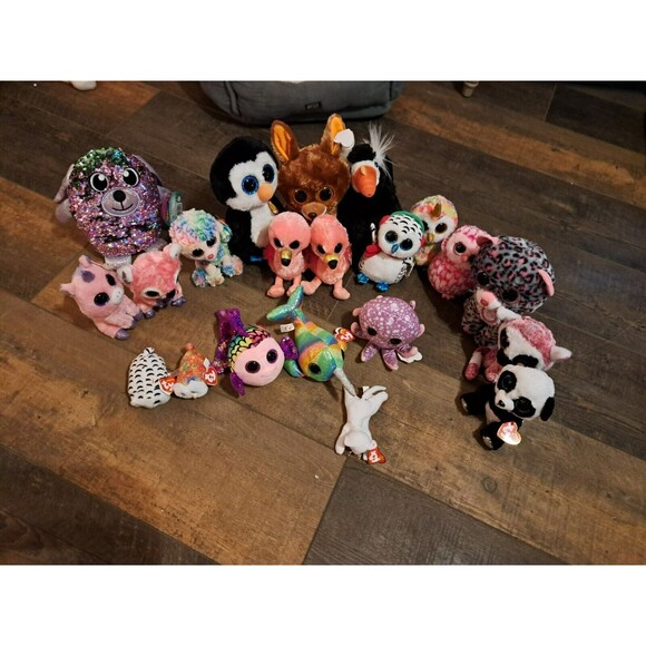 Stuffed animal, stuffie, TY Beanie Boos‎ - KIPPER Brown Kangaroo  21 TOTAL - Picture 1 of 10